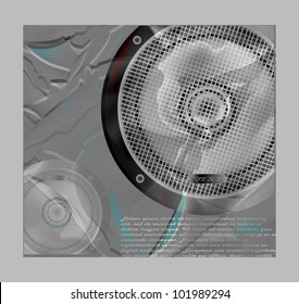 Disco and music, sound. A vector picture of the brochure. EPS 10