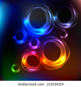 Disco night abstract circles background for your web design