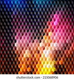 Disco night abstract cube geometric background for your web design