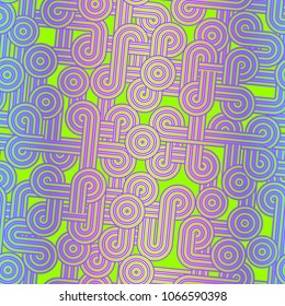 Disco party abstract seamless background Trendy style Transparent glow neon light effect Vector illustration. Good idea for retro vintage design, night dance music poster, invitation, festive card.