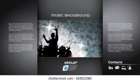 Disco party background. Vector