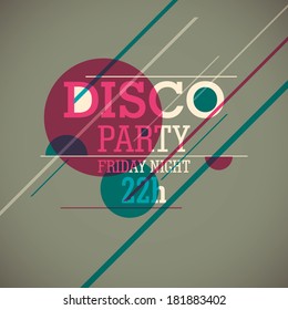 Disco party background. Vector illustration.