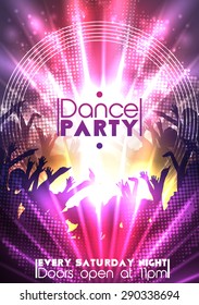 Disco Party Background - Vector Illustration