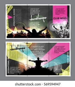 Disco party brochure layout