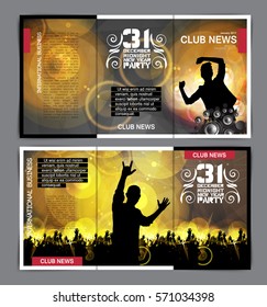 Disco party brochure layout