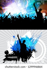 Disco party celebration poster - vector illustration