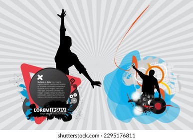 Disco party celebration poster - vector illustration