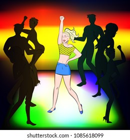 disco, party, dancing