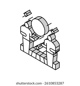 disco party isometric icon vector. disco party sign. isolated symbol illustration