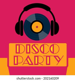 disco party pink poster