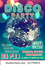 Disco party poster