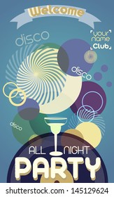 Disco party poster