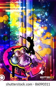 Disco party poster eps10