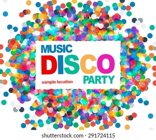 Disco party poster. music disco vector. 10 eps