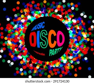Disco party poster. music disco vector. 10 eps