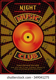 Disco party poster with text in background abstract laser light