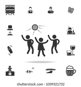 Disco Party Silhouette icon. Detailed set of night club and disco icons. Premium quality graphic design. One of the collection icons for websites, web design, mobile app on white background