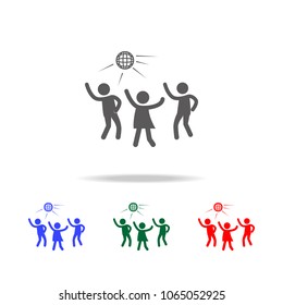 Disco Party Silhouette icon. Elements of disco and night life multi colored icons. Premium quality graphic design icon. Simple icon for websites, web design, mobile app on white background