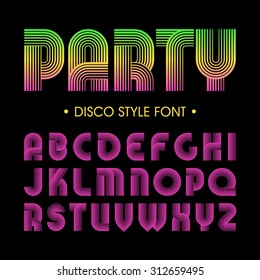 Disco Party Style Font