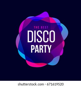 Disco Party trend frame. 