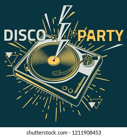 Disco party - turntable musical design