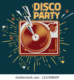 Disco party - turntable musical design