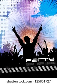 Disco party. Vector