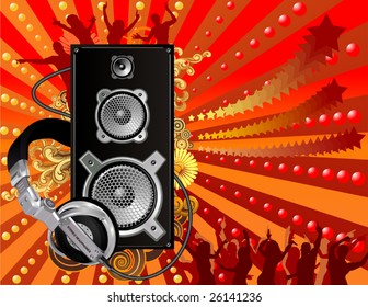 Disco party. Vector illustration.