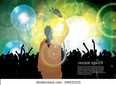Disco party.Vector