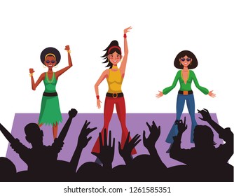 Disco people cartoon
