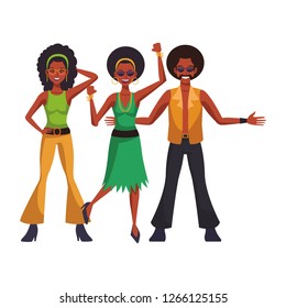 Disco people cartoon