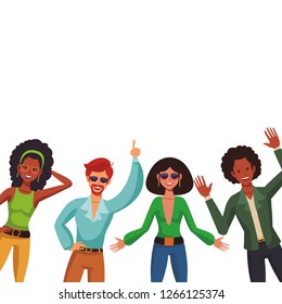Disco people cartoon