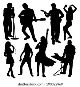 Disco People Silhouettes Set