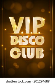 Disco poster. Disco background.