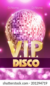 Disco poster. Disco background.