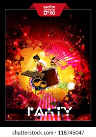Disco poster. Vector