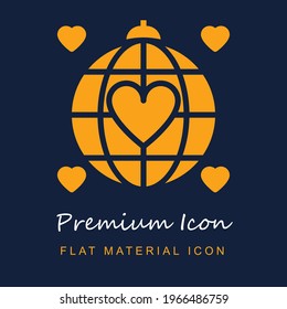 Disco premium material ui ux isolated vector icon in navy blue and orange colors