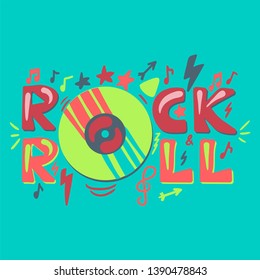 Disco, retro music concert poster template
