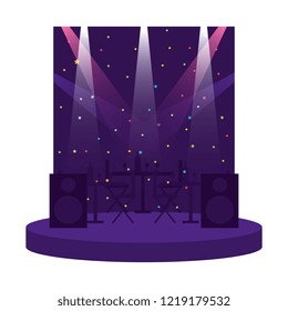 disco scene with speakers