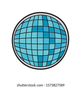 Disco sphere design, Party dance music sound nightlife nightclub and entertainment theme Vector illustration