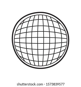 Disco sphere design, Party dance music sound nightlife nightclub and entertainment theme Vector illustration
