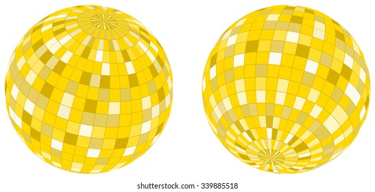 Disco sphere in gold style