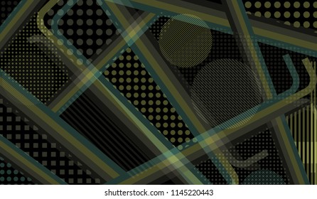 Disco style background. Memphis pattern.