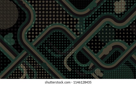 Disco style background. Memphis pattern.