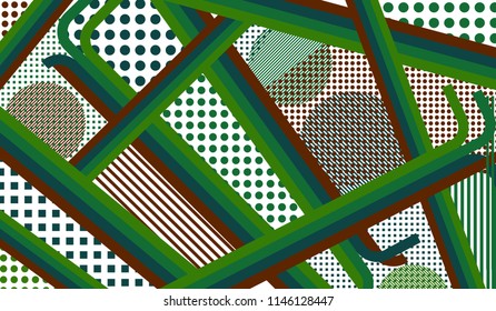 Disco style background. Memphis pattern.