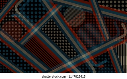 Disco style background. Memphis pattern.