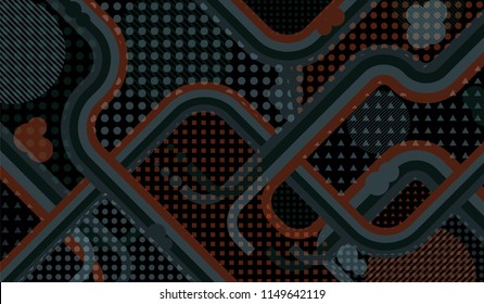 Disco style background. Memphis pattern.