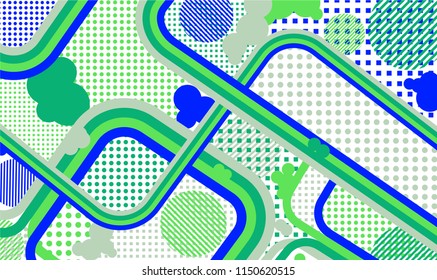 Disco style background. Memphis pattern.