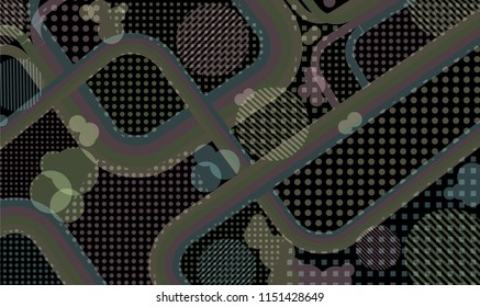 Disco style background. Memphis pattern.