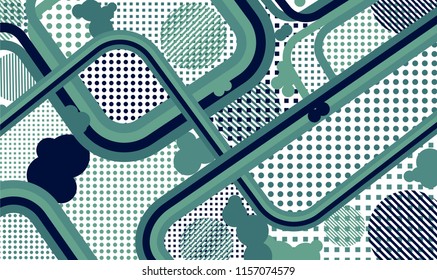 Disco style background. Memphis pattern.